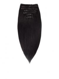 Hair Extensions - Black Rapunzel Of Sweden Clip-On Set European 7 pieces 50cm
