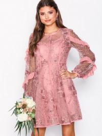 Figurnære kjole - Dusty Pink True Decadence Floral Lace Dress