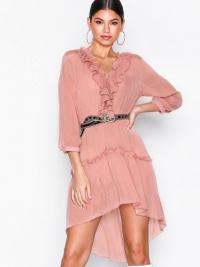 Loose fit - Pink Missguided Chiffon Frill Detail Dress