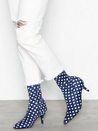 Heel - Blue/White NLY Shoes Stretchy Boot