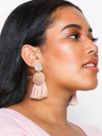 Øredobber - Dusty Pink NLY Accessories Hammered Tassle Earrings
