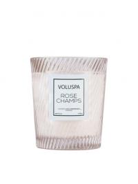 Duftlys - Rose Champs Voluspa Boxed Textured Glass Candle