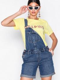 Shorts - Blue New Look Relaxed Fit Denim Short Dungarees