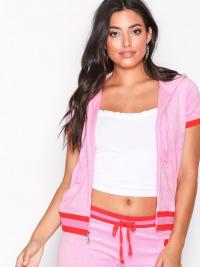 Cardigans - Bright Pink Juicy Couture Encrusted Jc Microterry Ss Robertson
