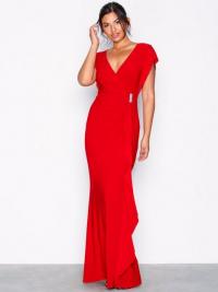 Maxikjole - Red Lauren Ralph Lauren Natakara-Short Sleeve-Evening Dress