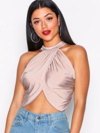 Singlet - Beige NLY One Drapy Crop Top
