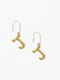 NLY Accessories Bamboo Letter Earrings J