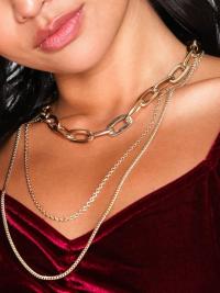 NLY Accessories Thick Multirow Necklace