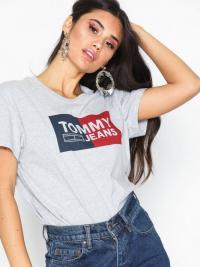 Tommy Jeans Tjw Box Logo Tee Grey