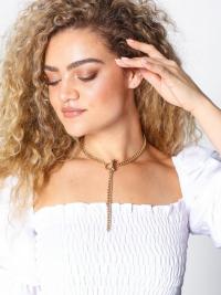 NLY Accessories Pearl Detail Chain Lariat Necklace