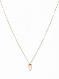 Syster P Panthera Stone Necklace Rose Quartz Gold