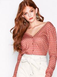 NLY Trend Puff Sleeve Button Top