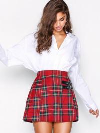 Missguided Check Pleated Skirt