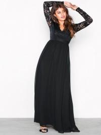 NLY Eve Scalloped Lace Top Gown Svart