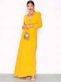 Glamorous Long Sleeve Flounce Midi Dress