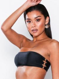 NLY Beach Ring It In Bandeau Top Svart