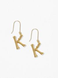 NLY Accessories Bamboo Letter Earrings K