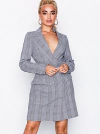 Missguided Check Button Detail Dress