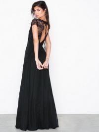 NLY Eve Cap Sleeve Lace Gown Svart