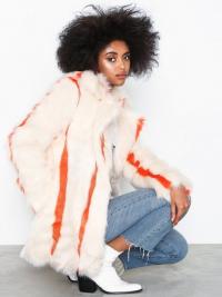 Glamorous Fake Fur Stripe Coat