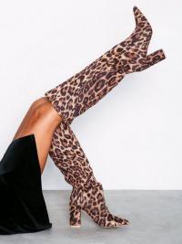 NLY Shoes Wide Knee High Boot Leo