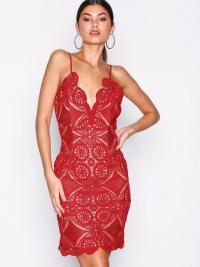 Figurnære kjole - Red Love Triangle Atomic Sleeveless Dress