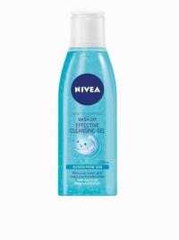 Ansiktsrengjøring - Transparent Nivea Wash Off Effective Cleansing Gel 200 ml