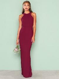 Maxikjole - Burgundy NLY Eve Maxi Crepe Gown