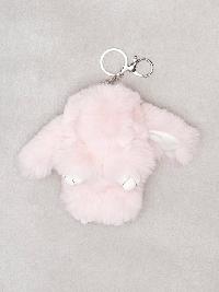 Nøkkelringer - Lys rosa NLY Accessories Fluffy Bunny Keyring