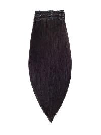 Hair Extensions - Black Brown Rapunzel Of Sweden 50 cm Clip-on set Original 3 pieces
