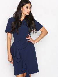 Loose fit - Navy Closet Asymmetric Pleated Dress