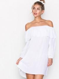 Kjoler - White Glamorous Off Shoulder LS Dress
