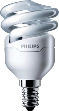 Philips Tornado T2 Spiral 8W 827 E14 | ekstra varm hvit