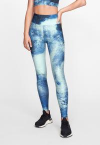 Flattering Keira Printed Tights, Blue Space Dyed