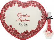 Christina Aguilera Red Sin Gavesett 30ml EDP + Tin Heart Box