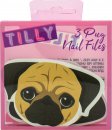 Tilly & Friends Pug Nail Files Gavesett 3 Neglefiler