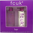 FCUK FCUK 3 for Her Gavesett 250ml Body Lotion + 250ml Fragrance Mist