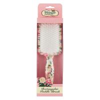 The Vintage Cosmetic Company Floral Rectangular Paddle Hair Brush
