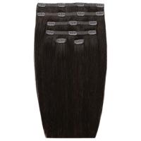 Beauty Works Double Hair Set 18 Inch Clip-In Hair Extensions (Various Shades) - Ebony 1B