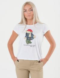 Ralph Lauren SHORT SLEEVE BEAR TEE Hvit T-shirt/Singlet för Jente