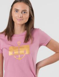 Way Ink Girl Mya SS Tee Rosa T-shirt/Singlet för Jente