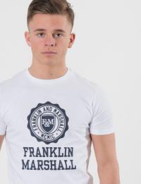 Franklin & Marshall F and M Logo Tee Hvit T-shirt/Singlet för Gutt