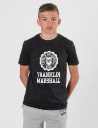 Franklin & Marshall F and M Logo Tee Svart T-shirt/Singlet för Gutt