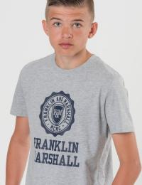Franklin & Marshall F and M Logo Tee Grå T-shirt/Singlet för Gutt