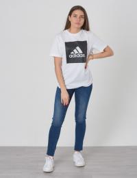 Adidas Performance, YB MH BBOS T, Hvit, T-shirt/Singlet för Jente, 128 cm