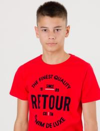 Retour, Otto T-shirt, Rød, T-shirt/Singlet för Gutt, 9-10 år