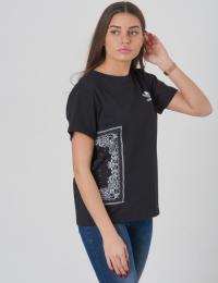 Adidas Originals, BANDANA TEE, Svart, T-shirt/Singlet för Jente, 164 cm