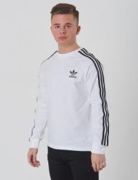 Adidas Originals, 3STRIPES LS, Hvit, T-shirt/Singlet för Gutt, 134