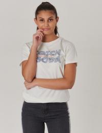 Scotch Shrunk, Regular fit SS Tee, Hvit, T-shirt/Singlet för Jente, 14 år