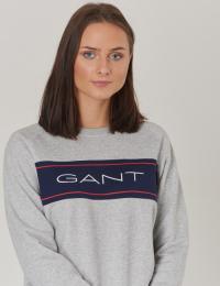 Gant, ARCHIVE C-NECK SWEAT, Grå, Gensere/Cardigans för Jente, 170